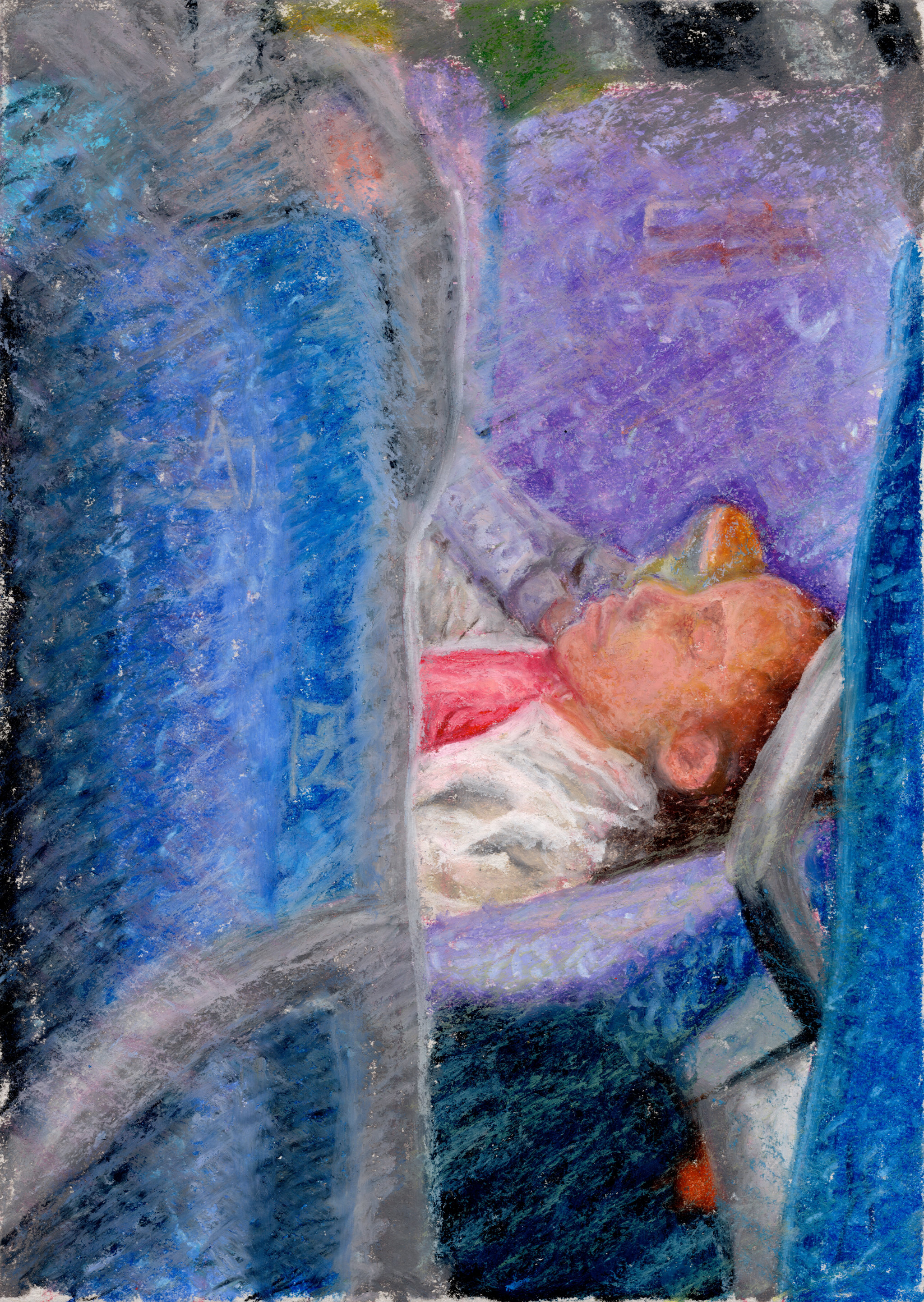 Girl sleeping on the bus