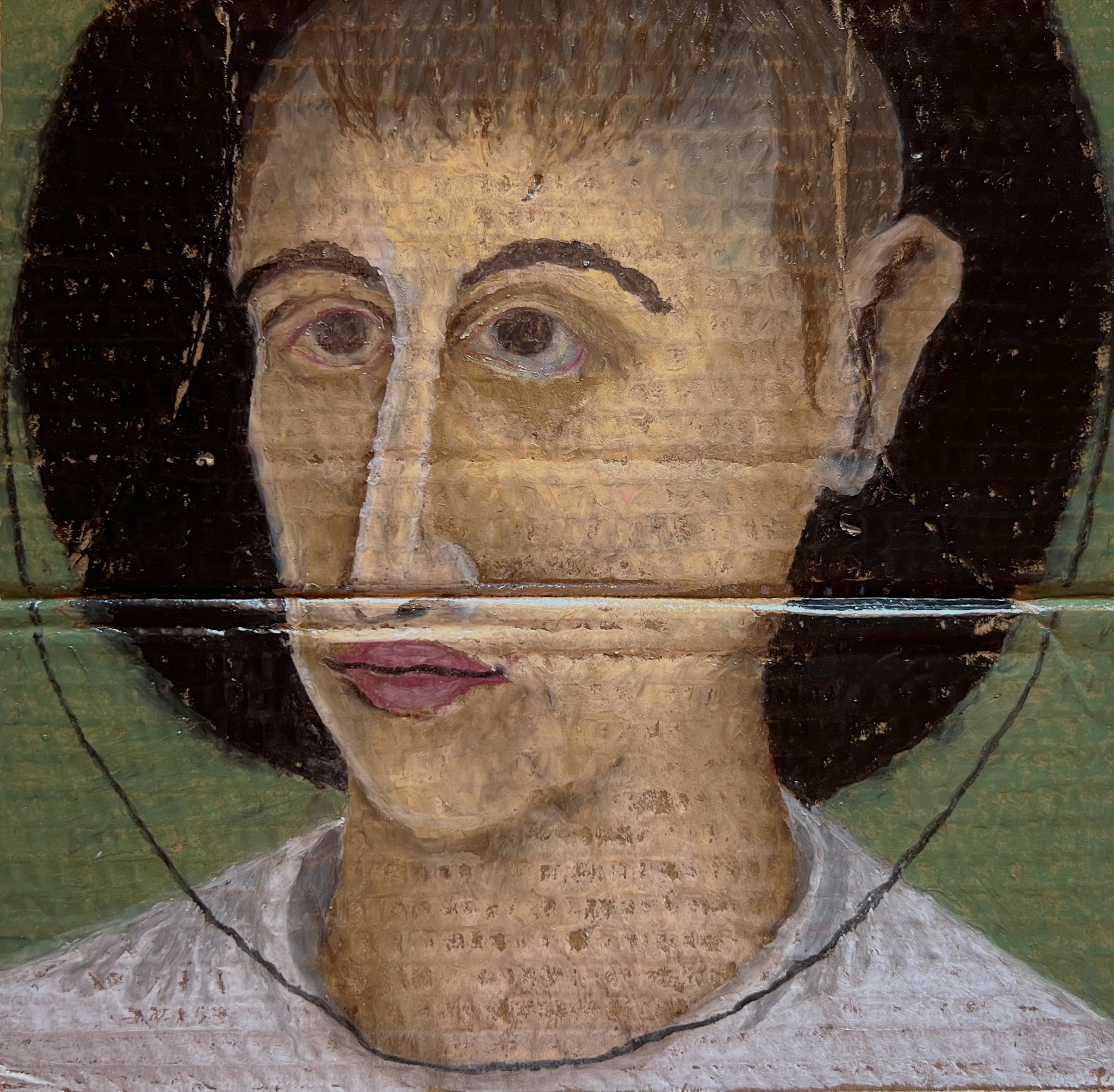 Boy with hat and string