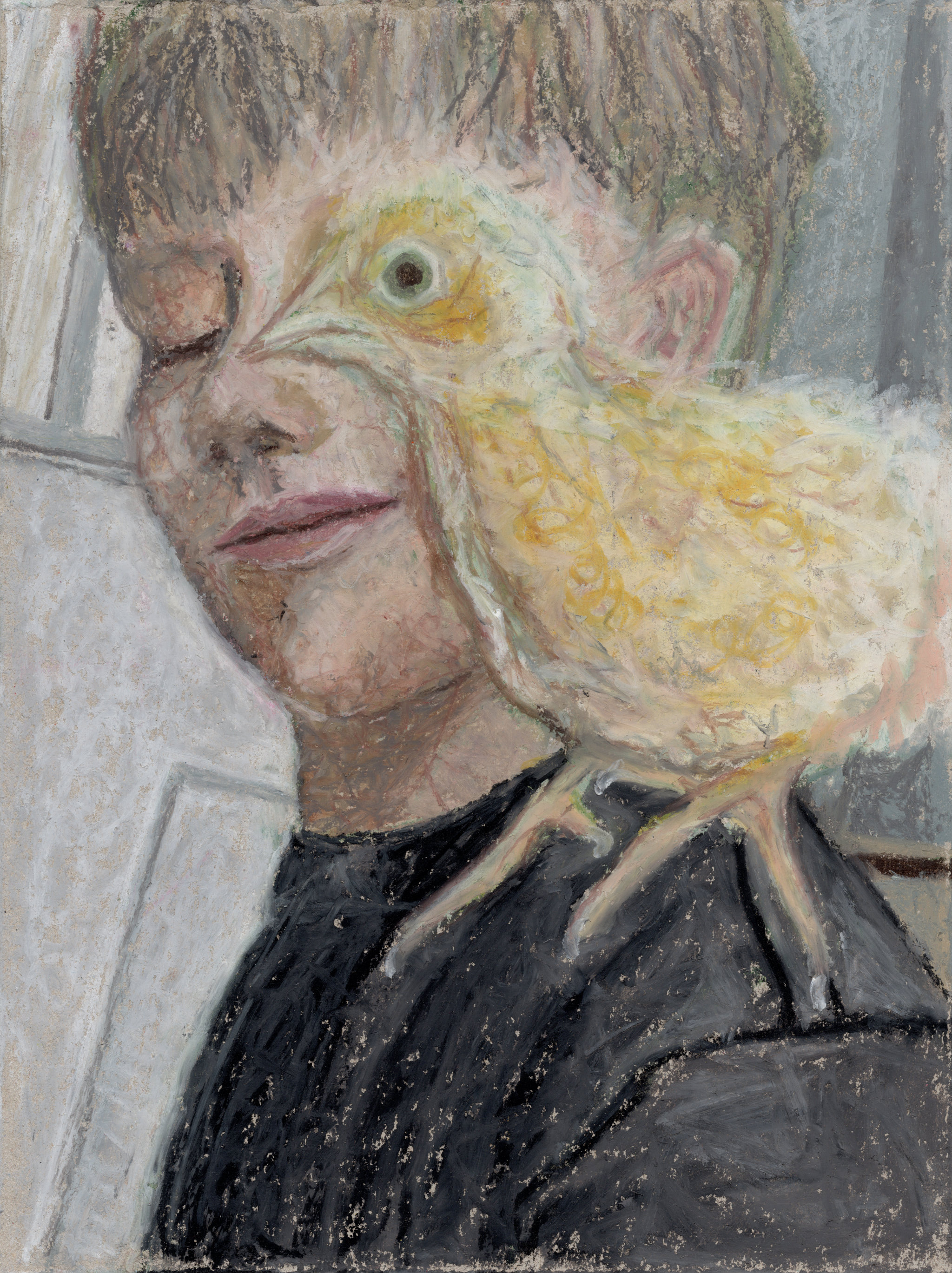 Boy with chick